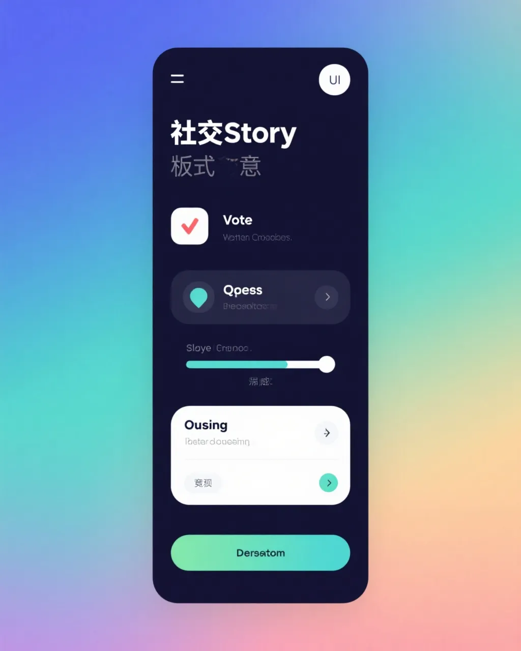 Instagram故事投票问答打分竞猜的版式示意，适合世界杯比赛日